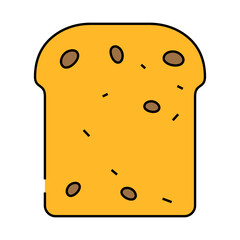 panettone bread italian cuisine line icon vector. panettone bread italian cuisine sign. isolated symbol illustration