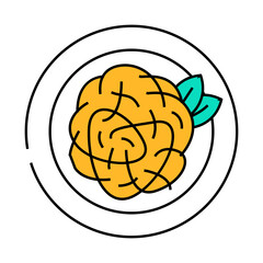 cacio e pepe italian cuisine line icon vector. cacio e pepe italian cuisine sign. isolated symbol illustration