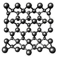 Obraz premium A 3D representation of a molecular structure, likely depicting a crystalline arrangement.
