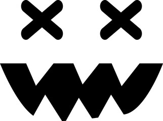 Black Cute Halloween Ghost Face