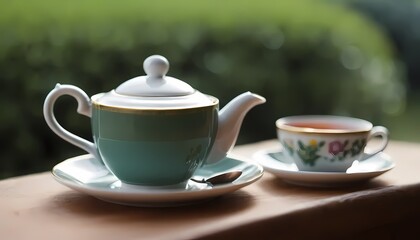 Fototapeta premium cup of tea and teapot