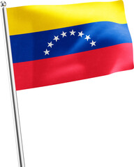 Venezuela realistic 3d flag render