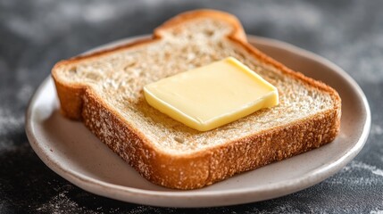 Buttered Toast on Plate