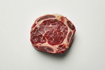 Obraz premium Juicy steak on white plate.