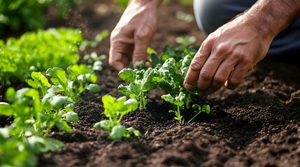 88. A farmer using eco-friendly techniques to grow organic vegetables