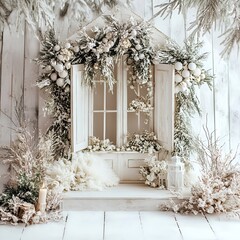 Whimsical Winter Photography Backdrop