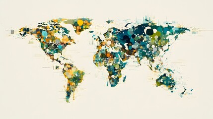 Obraz premium 48. A visualization of global partnerships for sustainable development