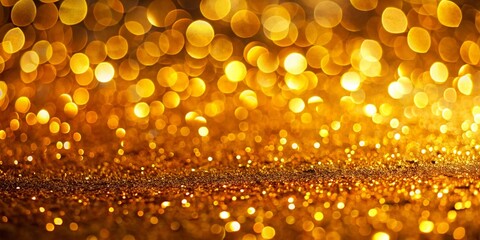 Shimmering Gold Color Metallic Surface with Reflective Texture for Creative Design and Backgrounds