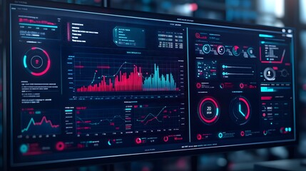 Fototapeta premium 27. A digital dashboard displaying real-time ESG metrics in a corporate setting