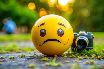 Shrinking Emoticon Symbolizing Declining Enthusiasm or Sadness in a Digital Communication Context