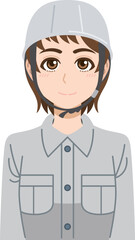 女性作業員（アジア人）