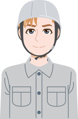 男性作業員（白人）