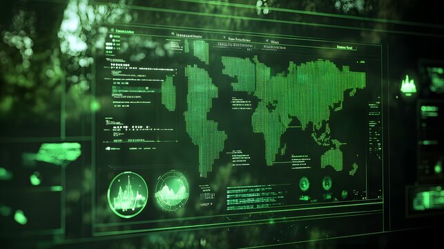 31. A digital interface showing environmental impact data analysis