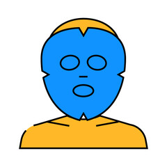 cosmetic mask face line icon vector. cosmetic mask face sign. isolated symbol illustration