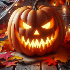 image of a scary halloween pumpkin