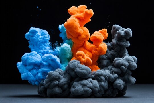 Realistic image of an abstract painting representing the concept of monism, with all colors blending seamlessly into one cohesive form