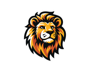 Lion Head Logo Design Vector illustration