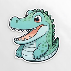 Obraz premium cute crocodile coloring book