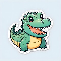Obraz premium cute crocodile coloring book