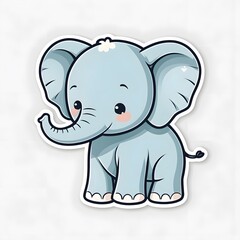 Obraz premium cute elephant coloring book