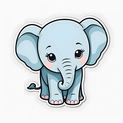 Naklejka premium cute elephant coloring book