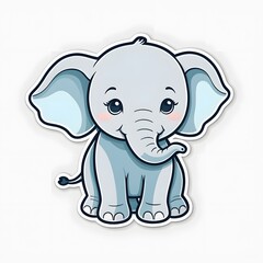 Fototapeta premium cute elephant coloring book