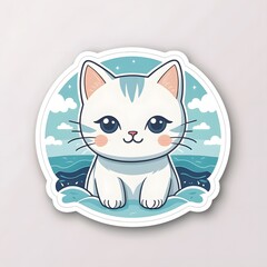 Fototapeta premium cute cat sticker