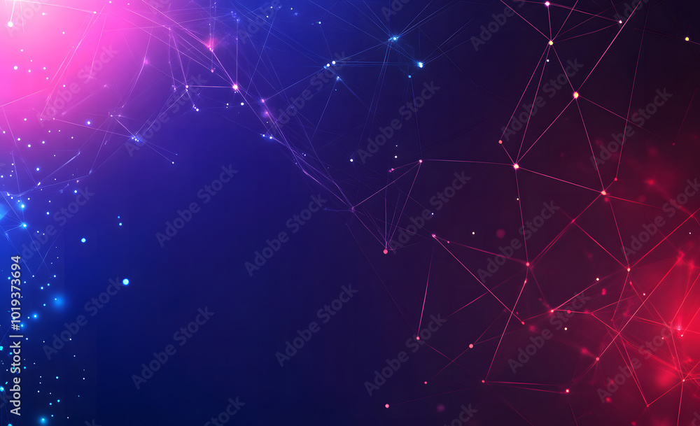 Poster abstract background design with polygonal geometric shapes and connections design, technology concep