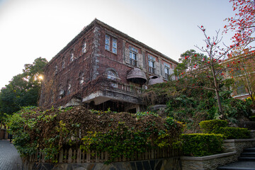 Old stone stairs and a colonial house in Gulangyu Island