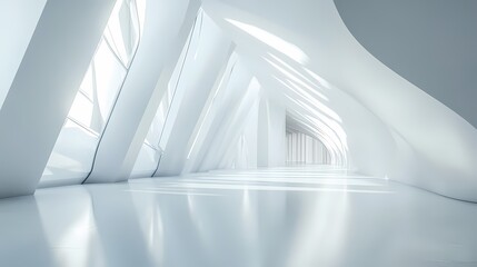 Obraz premium Digital Technology White Abstract Hall Poster Background