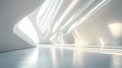Obraz premium Digital Technology White Abstract Hall Poster Background