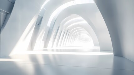 Digital Technology White Abstract Hall Poster Background