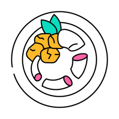 pulpo la gallega spanish cuisine line icon vector. pulpo la gallega spanish cuisine sign. isolated symbol illustration