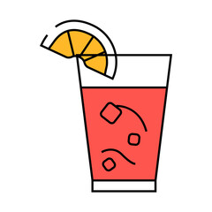 tinto de verano spanish cuisine line icon vector. tinto de verano spanish cuisine sign. isolated symbol illustration
