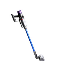 Modern wireless handheld vacuum cleaner isolated on white