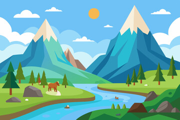  creative illustration and innovative art scenery vector illustration