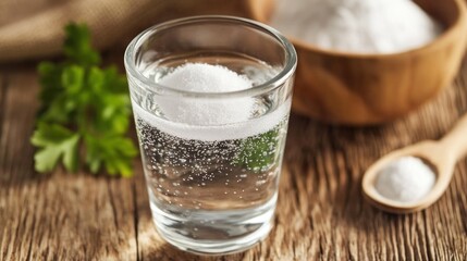 Baking Soda Dissolving in Water