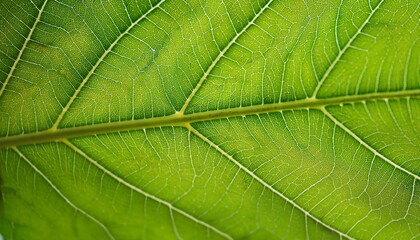 Obraz premium Imagine an image of a close-up green leaf texture as the background, highlighting the intricate patterns and details The tags for this image are leaf, nature, plant, texture, pattern, macro, abstract,