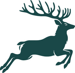 Deer silhouette, wild deers, deer logo vector isolate transparant background