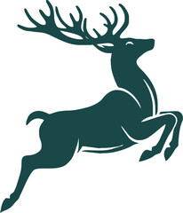 Deer silhouette, wild deers, deer logo vector isolate transparant background