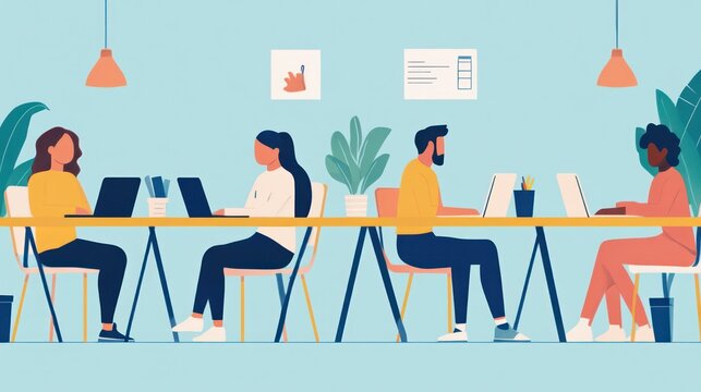 Asian and Sub-Saharan African professionals navigating comprehensive remote work policies, ensuring flexibility and compliance