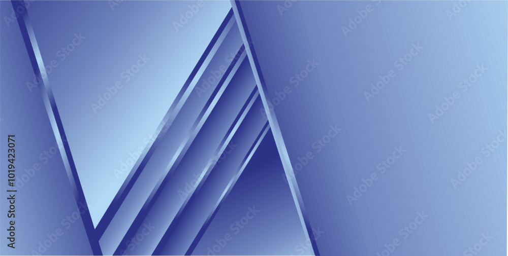 Poster composition of lines and blank areas in gradient blue as a background design in graphic visual eleme