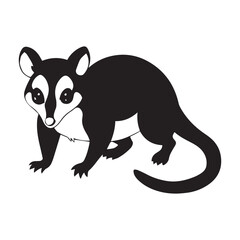 Pussum silhouette vector isolated