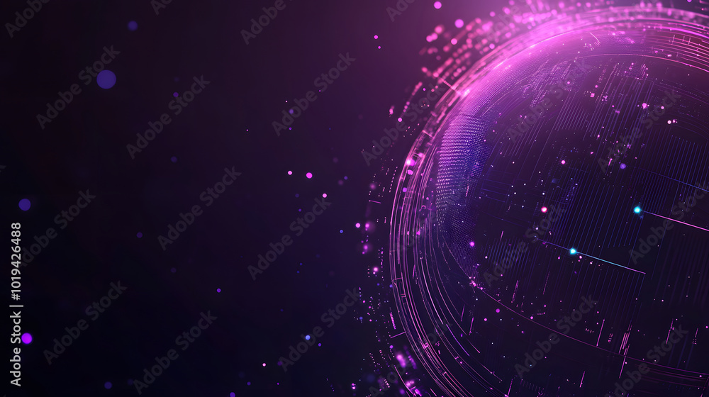 Poster abstract technology background design with a blue gradient and glowing light effects design, an ai i