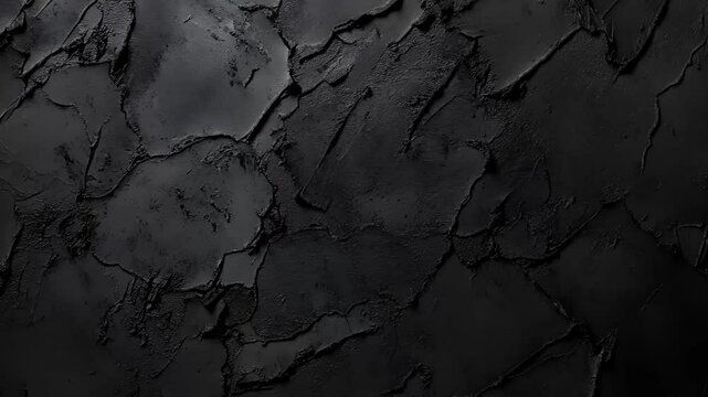 Dark Textured Matte Surface with Layered Rough Patterns - Abstract Black Design Background