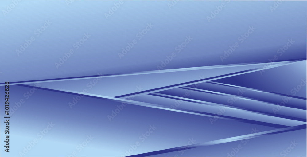 Poster composition of lines and blank areas in gradient blue as a background design in graphic visual eleme