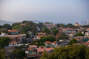 Close up on Gulangyu historical buildings, Xiamen, China