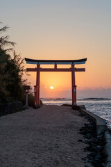 青島神社の日の出