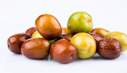 Fototapeta premium Jujube on white background. Jujube Fruit Isolated.
