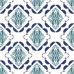 Flower Pattern Ethnic Geometric native tribal boho motif aztec textile fabric carpet mandalas African